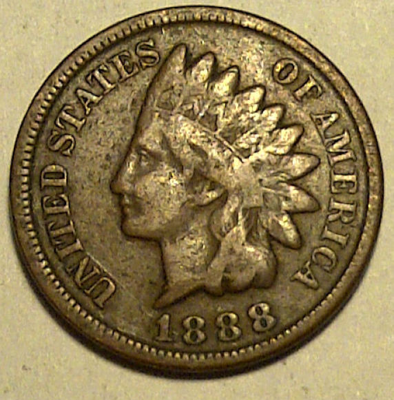 Interesting-1888-Indian-Head-Cent-...-Late-Die-State